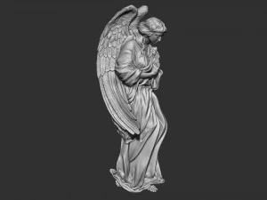 Angel Bas-Relief 1 3D Print Model