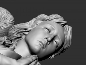 Angel Bas-Relief 1 Model Cetak 3D