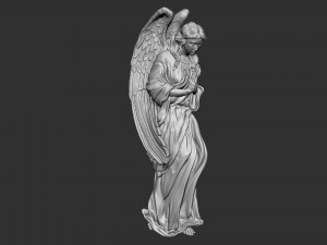 Angel Bas-Relief 1 Model Cetak 3D