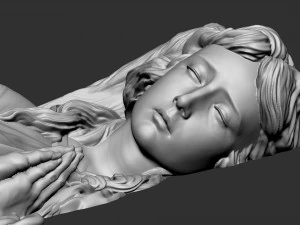 Angel Bas-Relief 1 3D Print Model