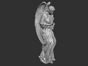 Angel Bas-Relief 1 3D Print Model