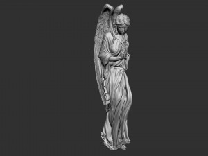 Angel Bas-Relief 1 Model Cetak 3D