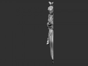 Angel Bas-Relief 1 Model Cetak 3D