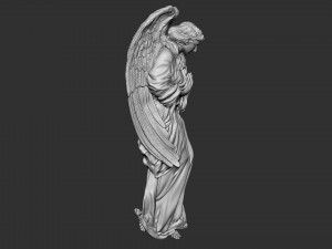 Angel Bas-Relief 1 Model Cetak 3D