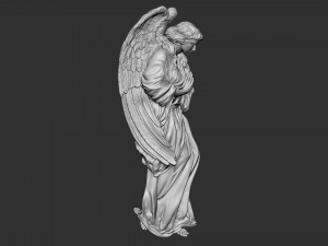 Angel Bas-Relief 1 Model Cetak 3D