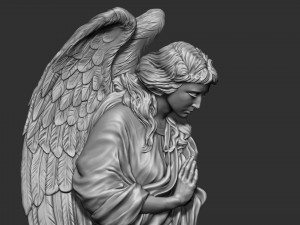 Angel Bas-Relief 1 Model Cetak 3D