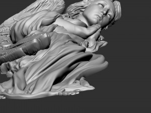 Angel Bas-Relief 1 Model Cetak 3D