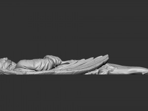Angel Bas-Relief 1 Model Cetak 3D