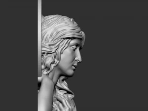 Angel Bas-Relief 2 3D Print Model