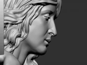 Angel Bas-Relief 2 3D Print Model