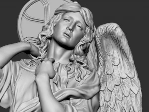 Angel Bas-Relief 2 3D Print Model