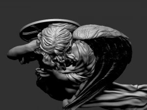 Angel Bas-Relief 2 3D Print Model