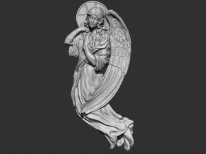 Angel Bas-Relief 2 3D Print Model