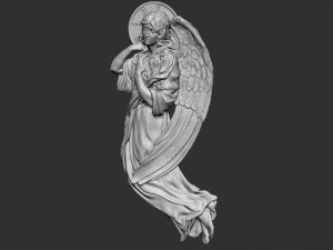 Angel Bas-Relief 2 3D Print Model