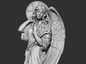 Angel Bas-Relief 2 3D Print Model