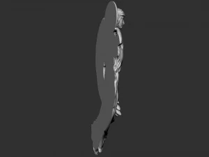 Angel Bas-Relief 2 3D Print Model