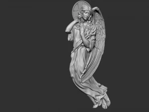 Angel Bas-Relief 2 3D Print Model