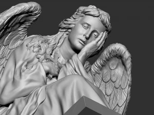 Melek heykeli 03 3D Baskı Modeli