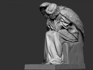 Melek heykeli 03 3D Baskı Modeli