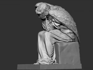 Melek heykeli 03 3D Baskı Modeli