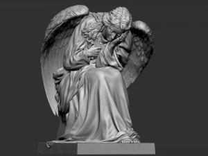 Melek heykeli 03 3D Baskı Modeli