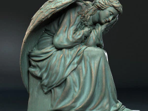 Melek heykeli 03 3D Baskı Modeli