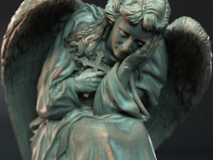 Melek heykeli 03 3D Baskı Modeli