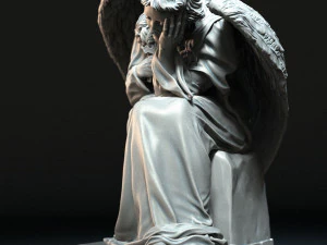 Melek heykeli 03 3D Baskı Modeli