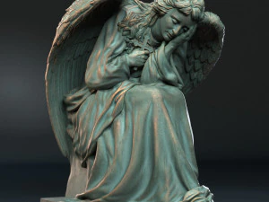 Melek heykeli 03 3D Baskı Modeli