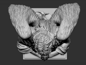 Angel statue 04 3D Print Model