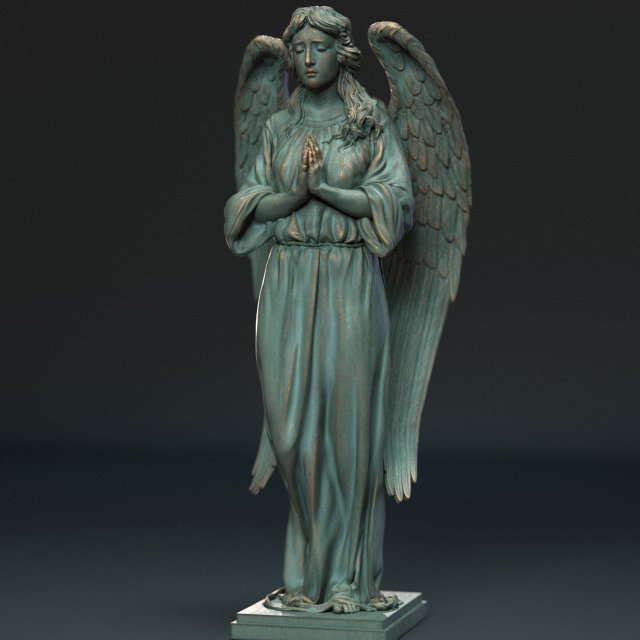 Angel statue 04 3Dプリントモデル .c4d .max .obj .3ds .fbx .stl .blend 