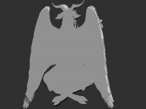 Baphomet Bas-Relief 01 Modelo de Impressão 3D