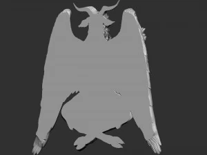 Baphomet Bas-Relief 01 3D Print Model