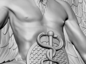 Baphomet Bas-Relief 01 3D Print Model
