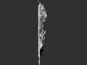 Baphomet Bas-Relief 01 Modelo de Impressão 3D