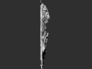 Baphomet Bas-Relief 01 3D Print Model