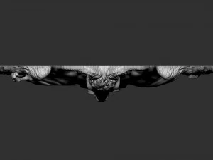 Baphomet Bas-Relief 01 3D Print Model