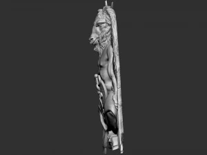 Baphomet Bas-Relief 01 3D Print Model