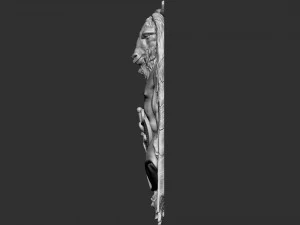 Baphomet Bas-Relief 01 3D Print Model