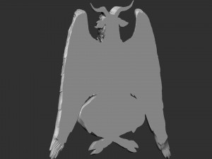 Baphomet Bas-Relief 01 Modelo de Impressão 3D