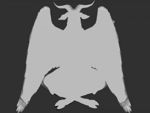 Baphomet Bas-Relief 01 3D Print Model