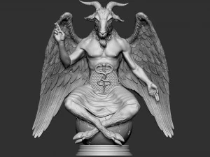 Baphomet Heykeli 01 3D Baskı Modeli