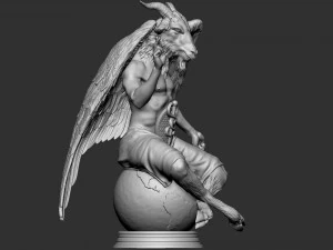 Baphomet Sculpture 01 3D Print Model