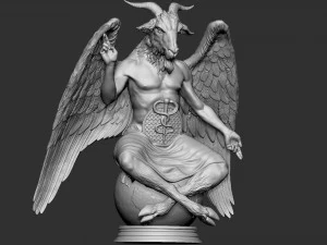 Baphomet Sculpture 01 3D Print Model