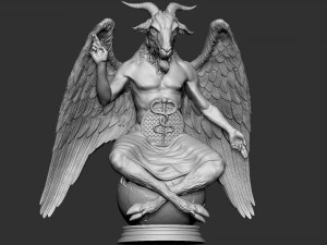 Baphomet Sculpture 01 3D Print Model