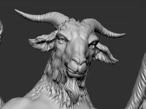Baphomet Sculpture 01 3D Print Model