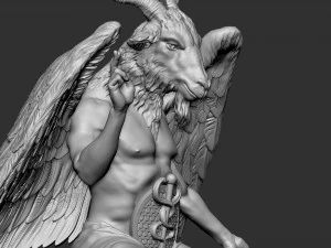 Baphomet Sculpture 01 3D Print Model