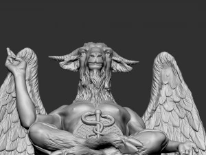 Baphomet Sculpture 01 3D Print Model