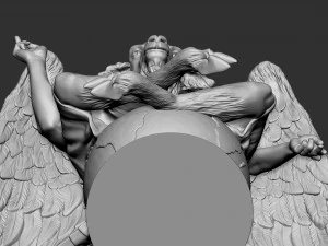 Baphomet Sculpture 01 3D Print Model