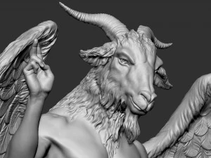 Baphomet Sculpture 01 3D Print Model